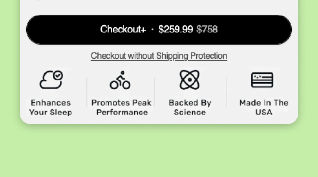 Custom content block with trust icons inside cart drawer
